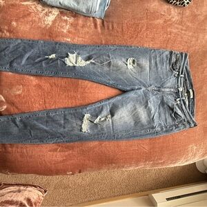 Good American Blue Skinny Distressed Jeans